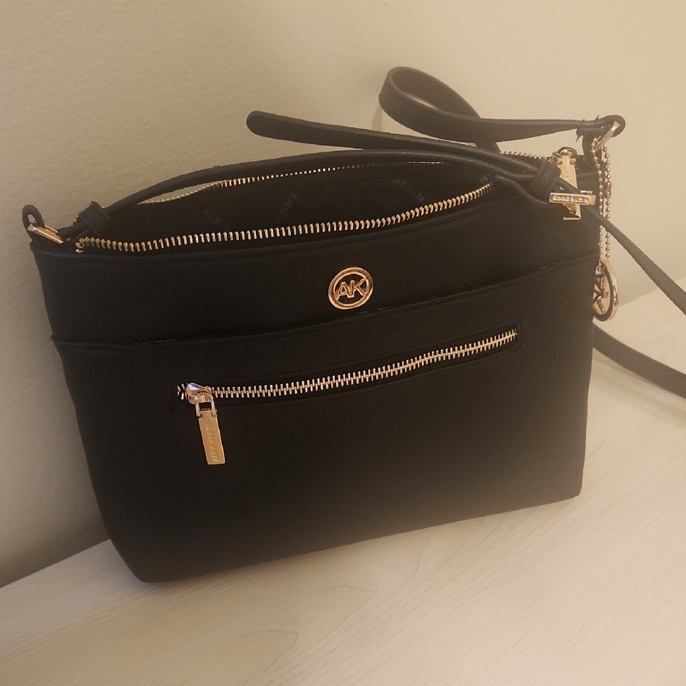 Anne Klein Black Crossbody Bag
